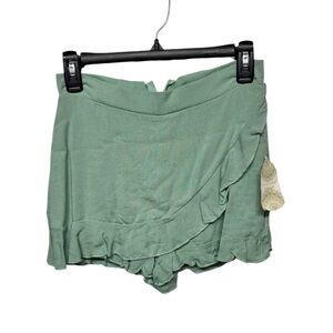 2/$20   Altar'd State Women's Sage Green Ruffle Wrap Skort Size XS